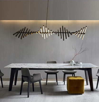 Verthara Premium Modern Dimmable LED Chandelier | 10-Light Iron & Acrylic