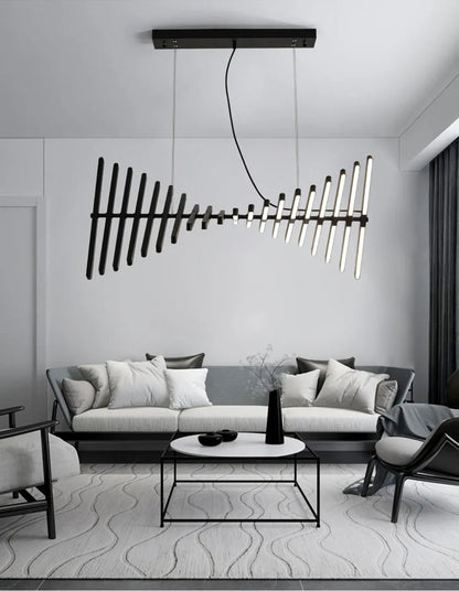 Verthara Premium Modern Dimmable LED Chandelier | 10-Light Iron & Acrylic