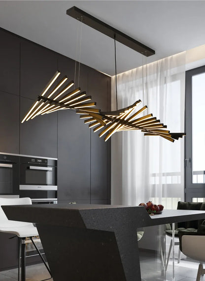 Verthara Premium Modern Dimmable LED Chandelier | 10-Light Iron & Acrylic