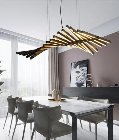 Verthara Premium Modern Dimmable LED Chandelier | 10-Light Iron & Acrylic