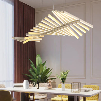 Verthara Premium Modern Dimmable LED Chandelier | 10-Light Iron & Acrylic