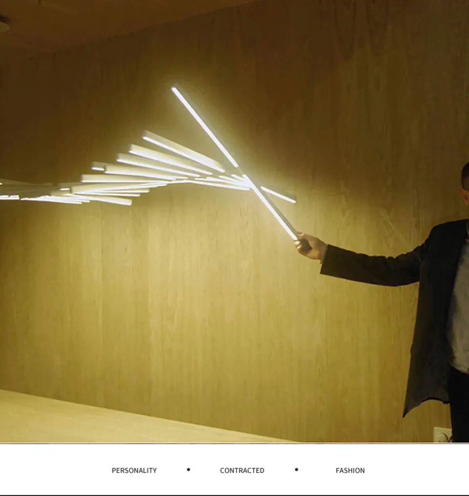 Verthara Premium Modern Dimmable LED Chandelier | 10-Light Iron & Acrylic