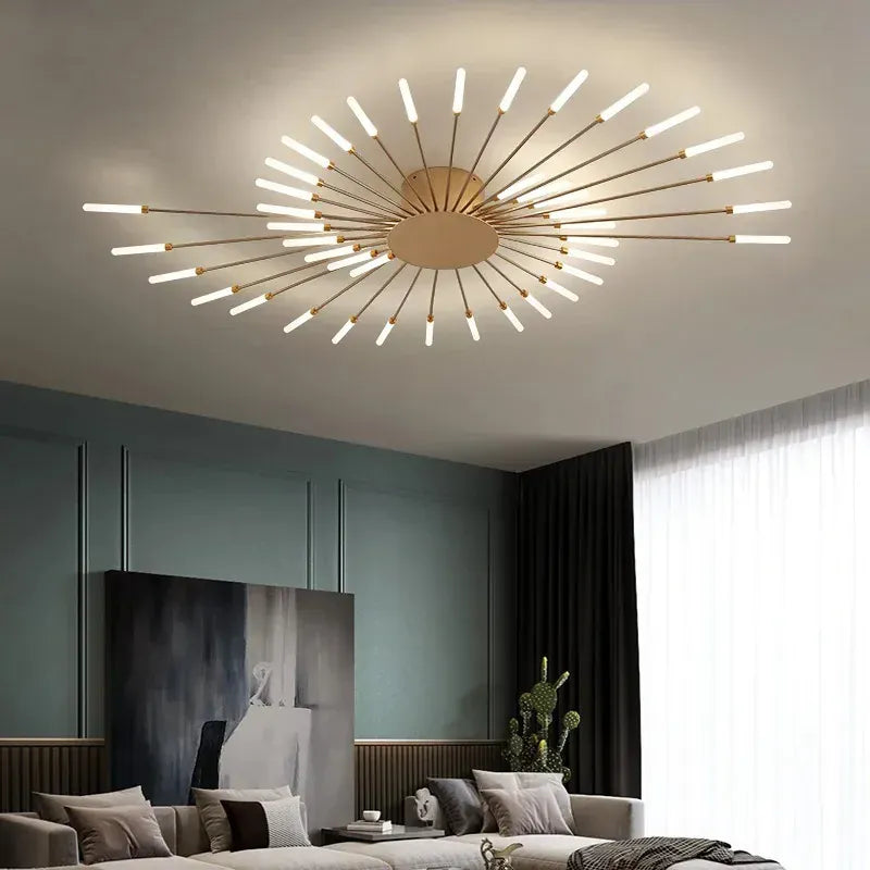 Verthara Premium Modern Flush Mount LED Ceiling Light Fixture – Acrylic Frame - Adjustable Brightness - Indoor Lighting - Suitable For Bedroom - Hall - Living Room