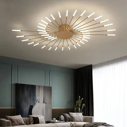 Verthara Premium Modern Flush Mount LED Ceiling Light Fixture – Acrylic Frame - Adjustable Brightness - Indoor Lighting - Suitable For Bedroom - Hall - Living Room