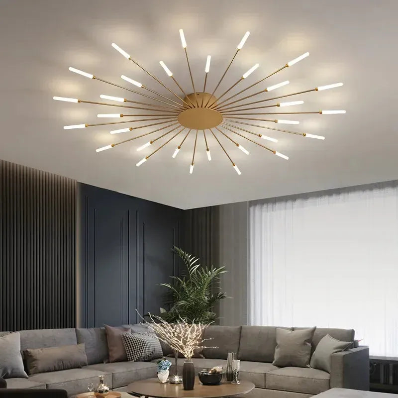 Verthara Premium Modern Flush Mount LED Ceiling Light Fixture – Acrylic Frame - Adjustable Brightness - Indoor Lighting - Suitable For Bedroom - Hall - Living Room