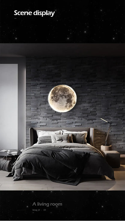 Verthara Premium Modern Iron Moon LED Wall Light Dimmable