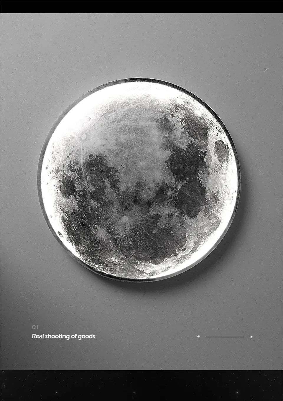 Verthara Premium Modern Iron Moon LED Wall Light Dimmable