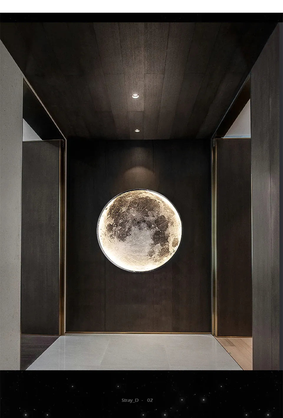 Verthara Premium Modern Iron Moon LED Wall Light Dimmable