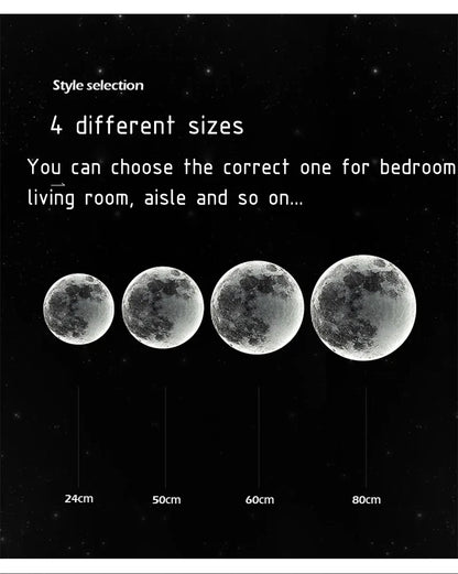 Verthara Premium Modern Iron Moon LED Wall Light Dimmable