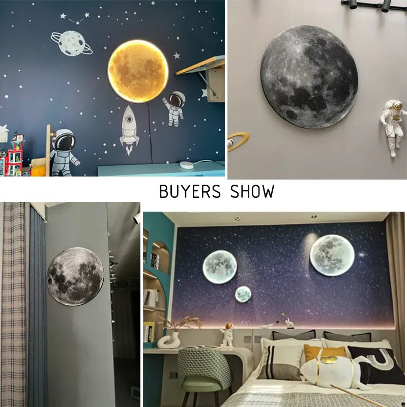 Verthara Premium Modern Iron Moon LED Wall Light Dimmable
