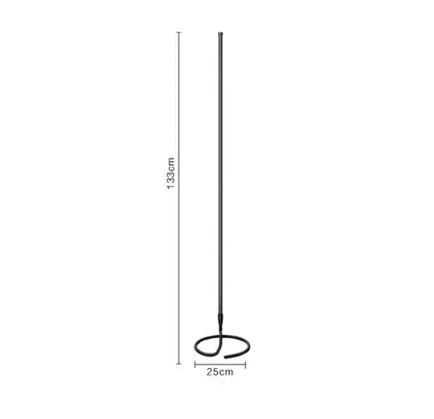 Verthara Premium Modern LED Floor Lamp - Standing Design - Adjustable Brightness - Black Aluminium - Minimalist Style - Ideal For Living Room Dimming Switch / B Black