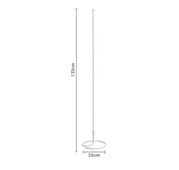 Verthara Premium Modern LED Floor Lamp - Standing Design - Adjustable Brightness - Black Aluminium - Minimalist Style - Ideal For Living Room Dimming Switch / B White