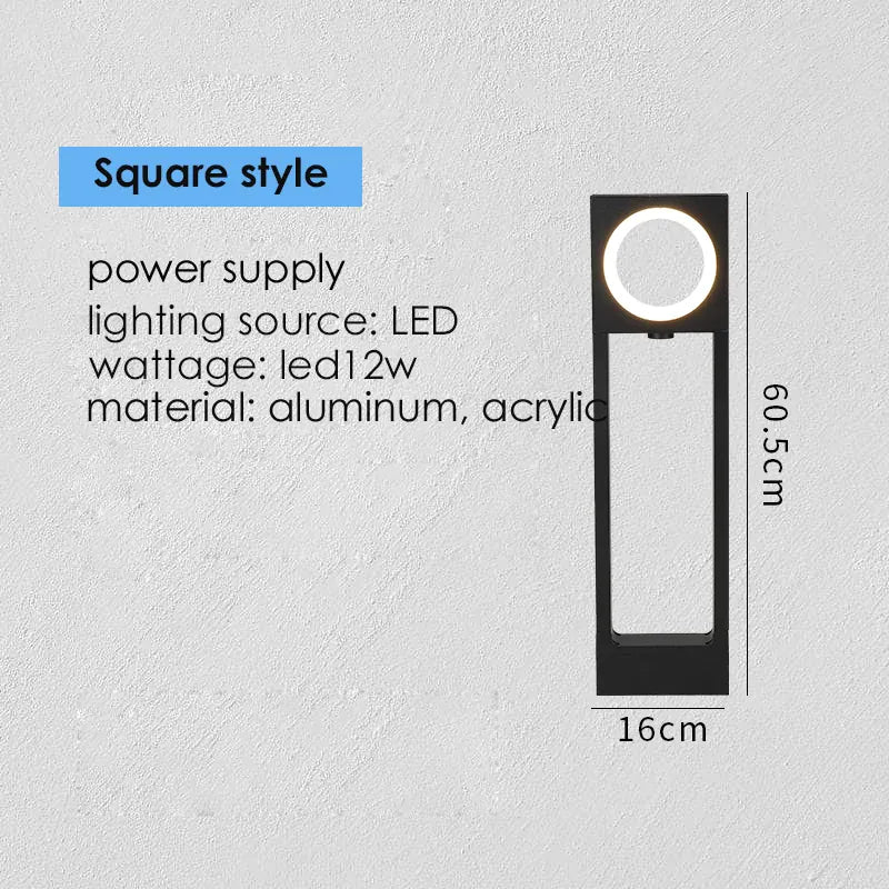 Verthara Premium Modern LED Garden Path Light IP65 12W cool white / B style