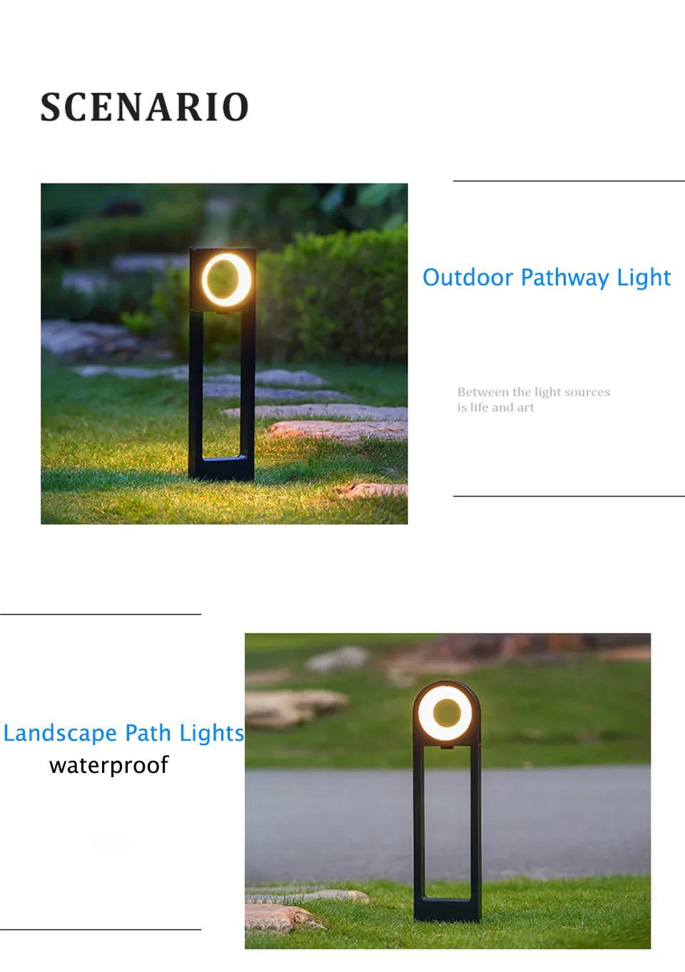Verthara Premium Modern LED Garden Path Light IP65 12W