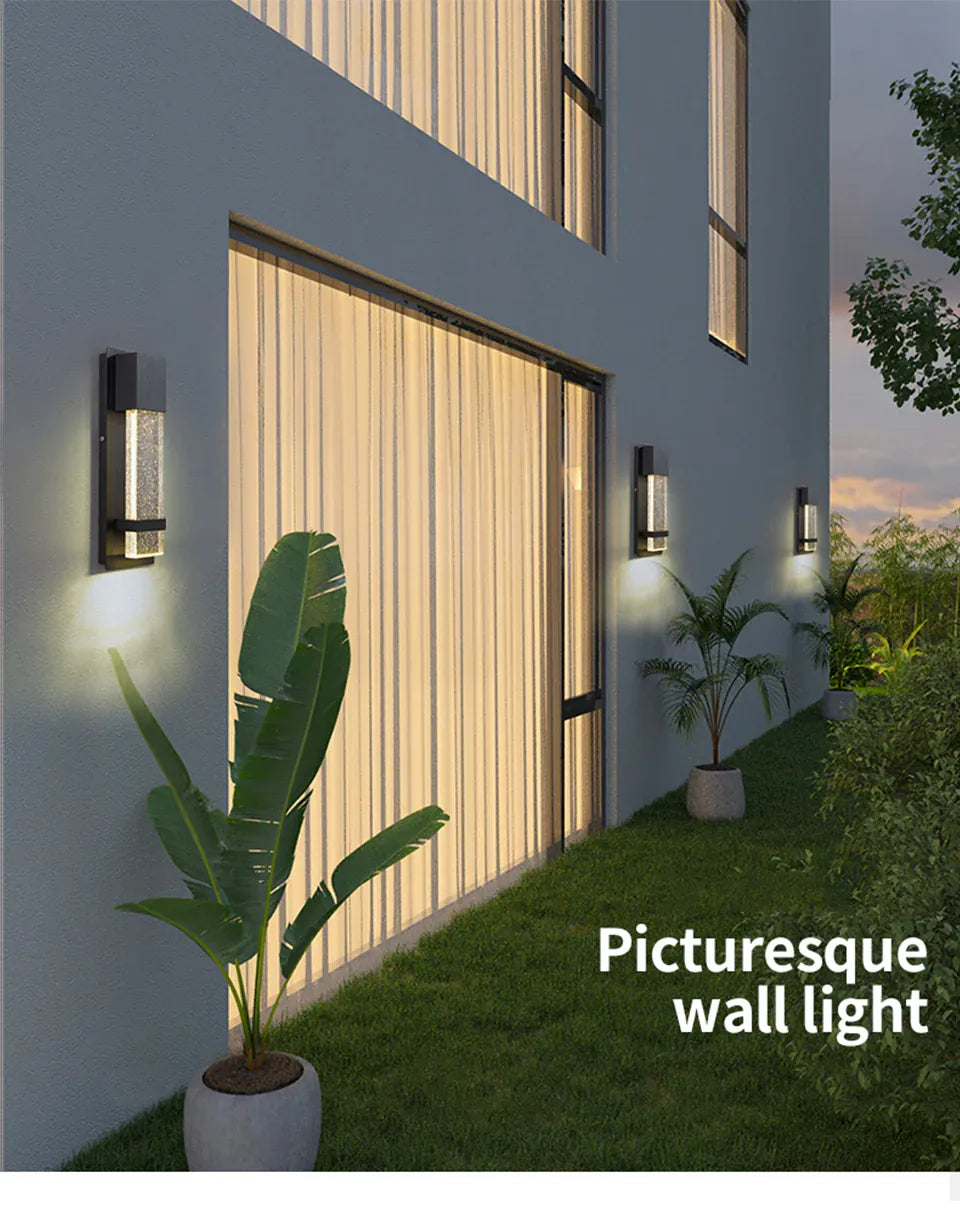 Verthara Premium Modern LED Outdoor Wall Light Dusk to Dawn Sensor