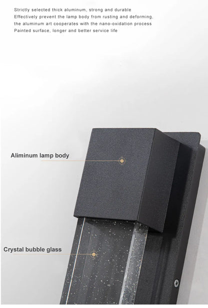 Verthara Premium Modern LED Outdoor Wall Light Dusk to Dawn Sensor