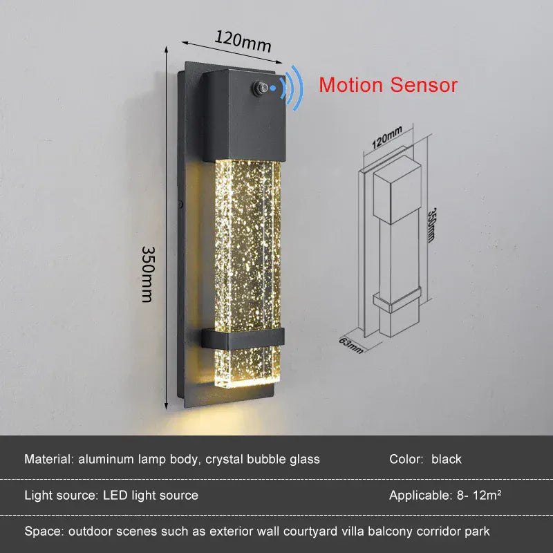 Verthara Premium Modern LED Outdoor Wall Light Dusk to Dawn Sensor