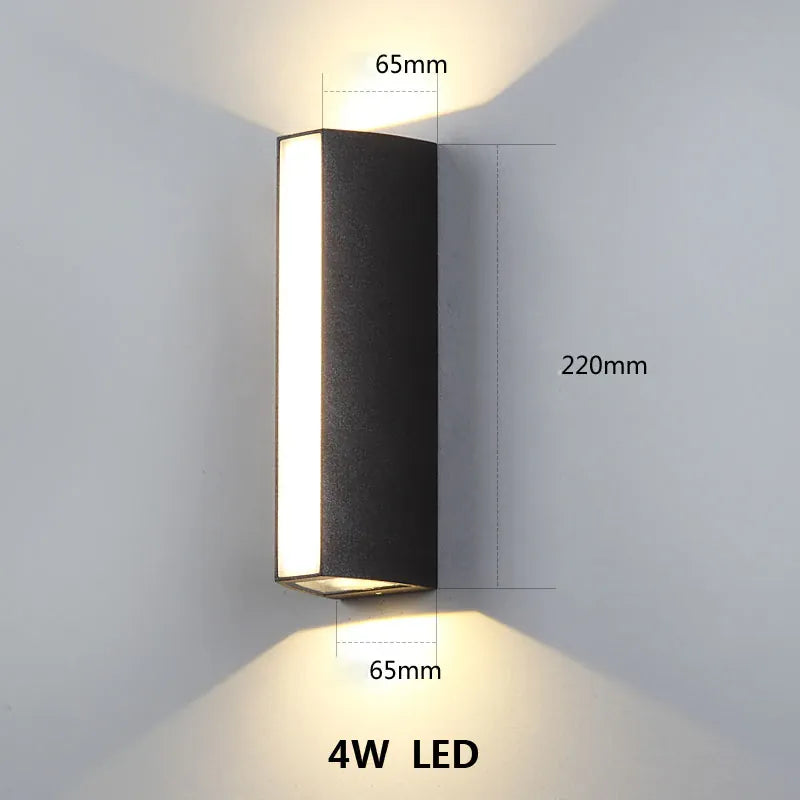 Verthara Premium Modern LED Outdoor Wall Light IP65 cold white