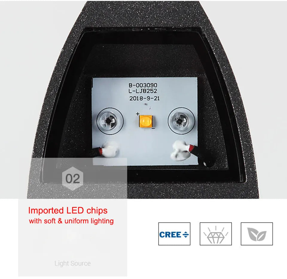 Verthara Premium Modern LED Outdoor Wall Light IP65