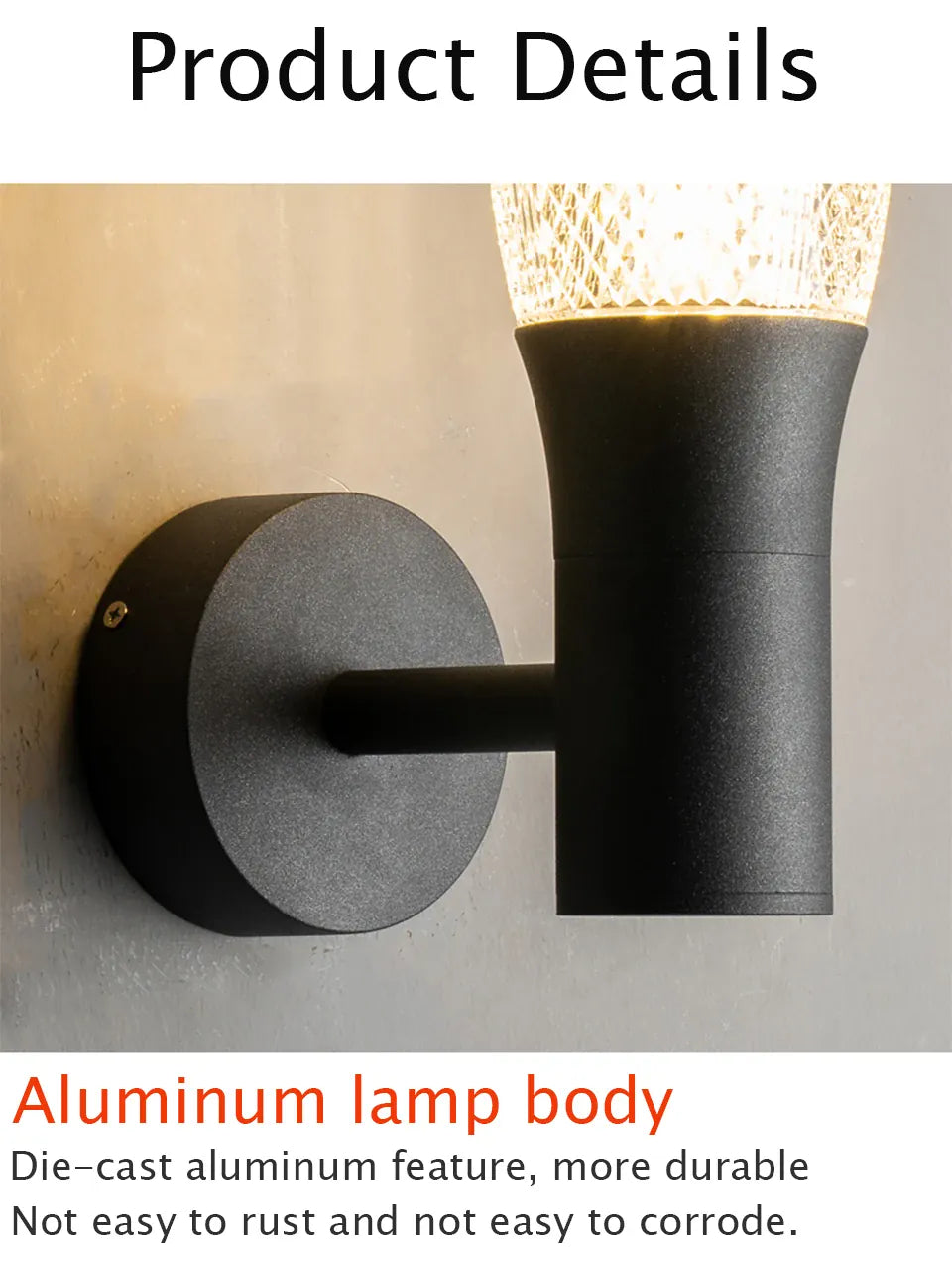 Verthara Premium Modern LED Outdoor Wall Light IP65 Dimmable