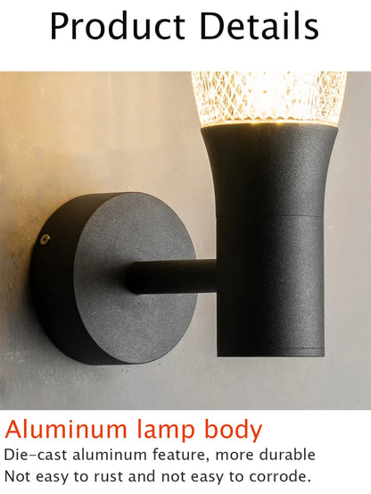 Verthara Premium Modern LED Outdoor Wall Light IP65 Dimmable