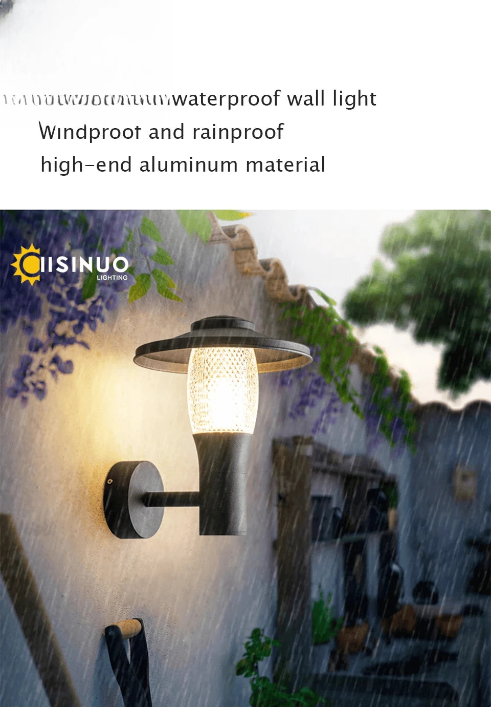 Verthara Premium Modern LED Outdoor Wall Light IP65 Dimmable