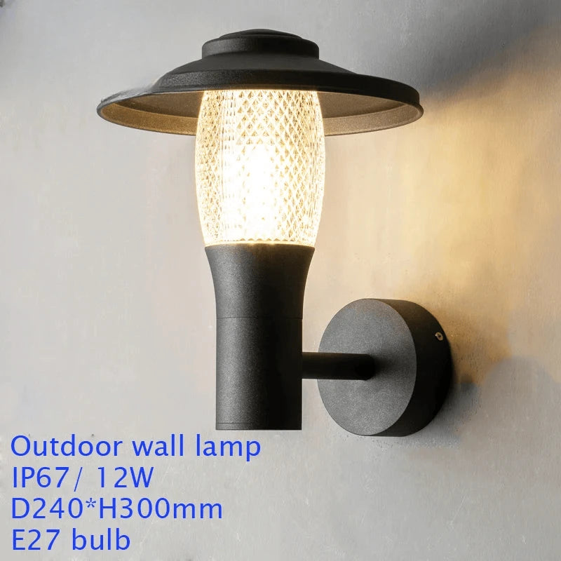 Verthara Premium Modern LED Outdoor Wall Light IP65 Dimmable cold  white