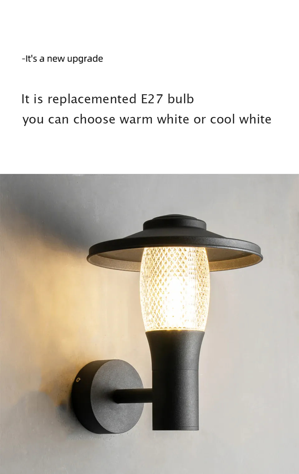Verthara Premium Modern LED Outdoor Wall Light IP65 Dimmable