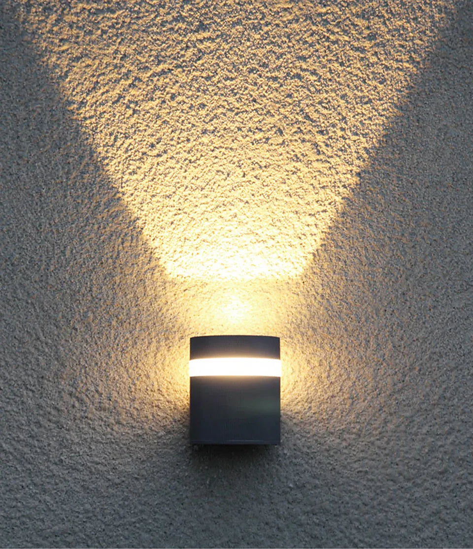 Verthara Premium Modern LED Outdoor Wall Light IP65 Dimmable 6W