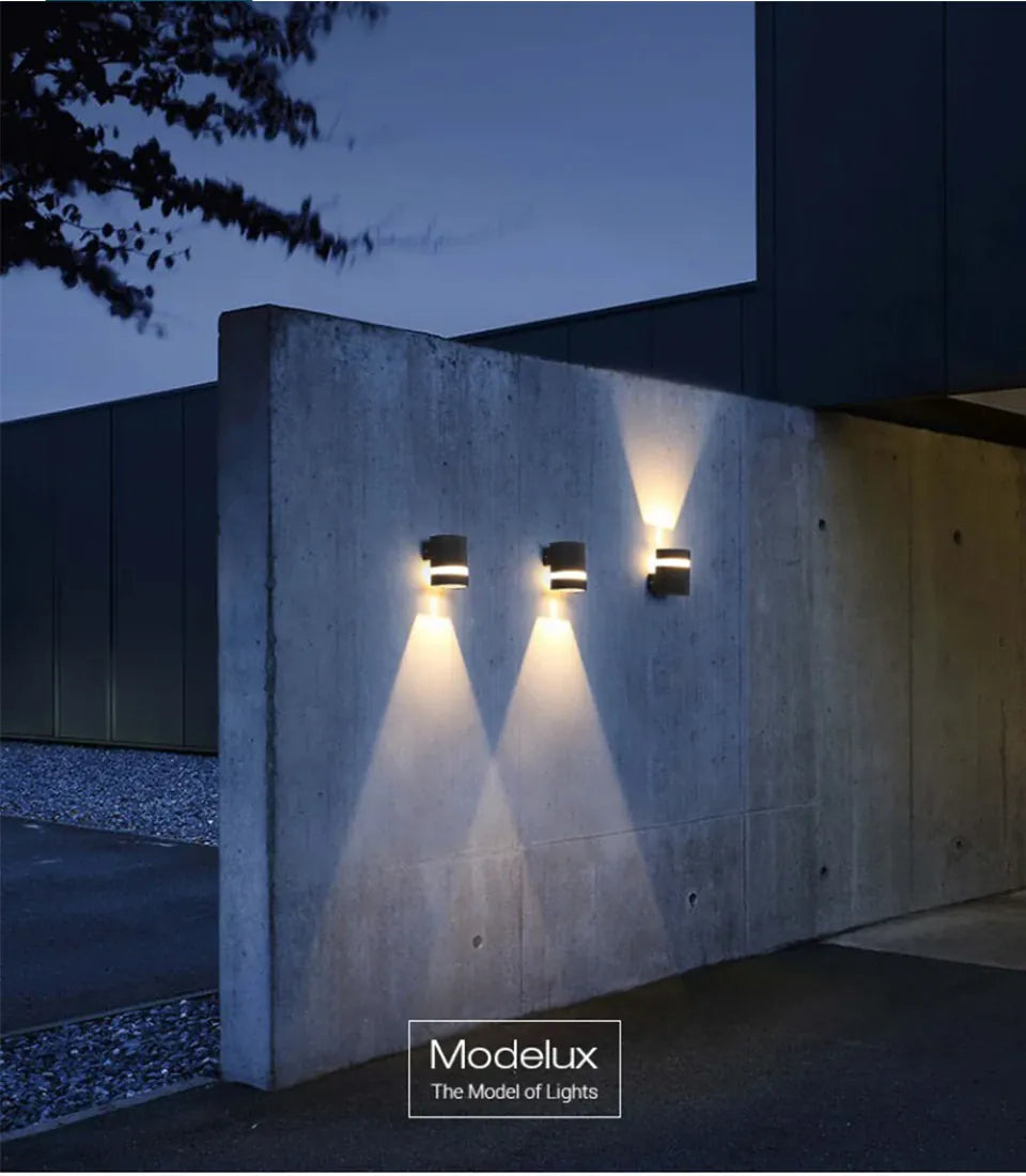 Verthara Premium Modern LED Outdoor Wall Light IP65 Dimmable 6W