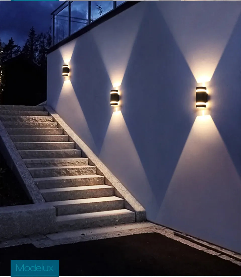 Verthara Premium Modern LED Outdoor Wall Light IP65 Dimmable 6W