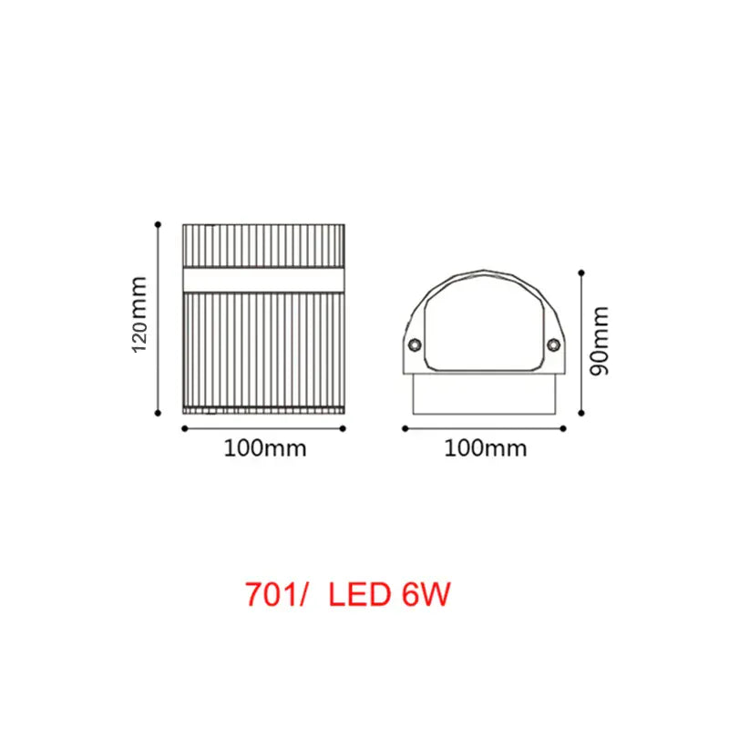 Verthara Premium Modern LED Outdoor Wall Light IP65 Dimmable 6W