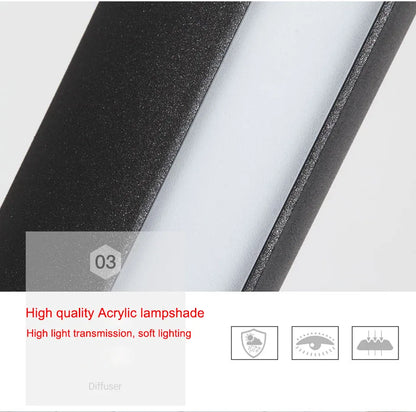 Verthara Premium Modern LED Outdoor Wall Light IP65 Dimmable Black