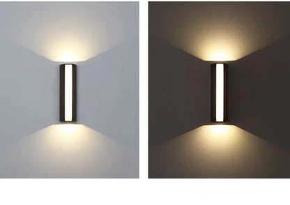 Verthara Premium Modern LED Outdoor Wall Light IP65 Dimmable Black