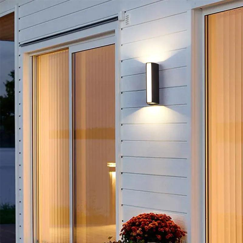 Verthara Premium Modern LED Outdoor Wall Light IP65 Dimmable Black