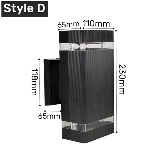 Verthara Premium Modern LED Outdoor Wall Light - Wall-Mounted - Waterproof - Square Shape - IP65 Rated - Ideal For Garden And Balcony