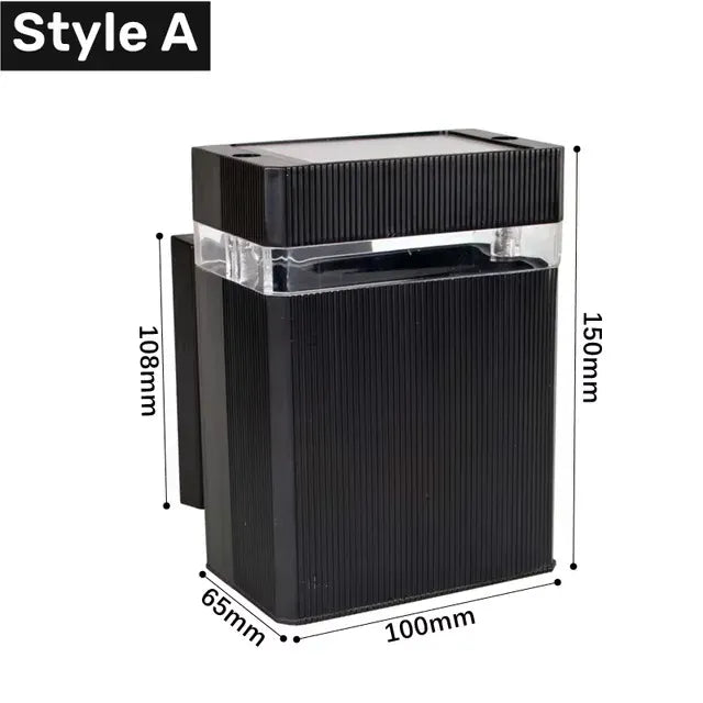 Verthara Premium Modern LED Outdoor Wall Light - Wall-Mounted - Waterproof - Square Shape - IP65 Rated - Ideal For Garden And Balcony