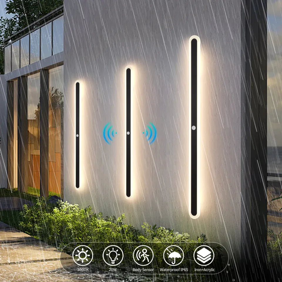 Verthara Premium Modern LED Outdoor Wall Light with Motion Sensor