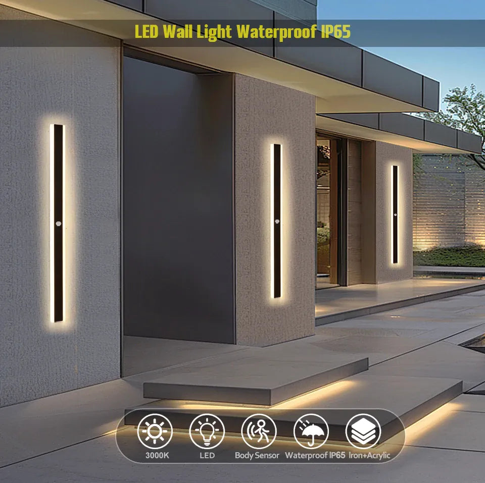 Verthara Premium Modern LED Outdoor Wall Light with Motion Sensor