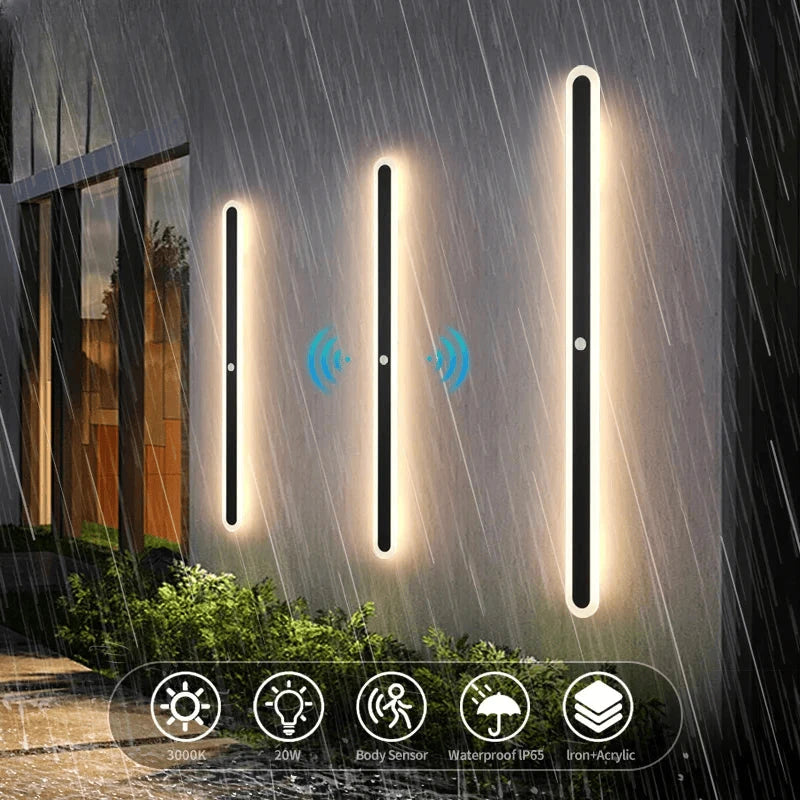 Verthara Premium Modern LED Outdoor Wall Light with Motion Sensor