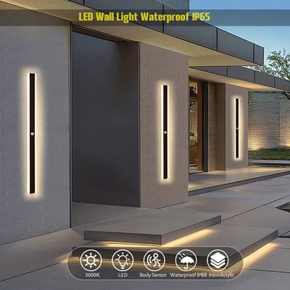 Verthara Premium Modern LED Outdoor Wall Light with Motion Sensor