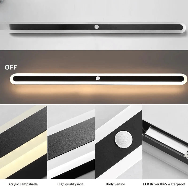 Verthara Premium Modern LED Outdoor Wall Light with Motion Sensor