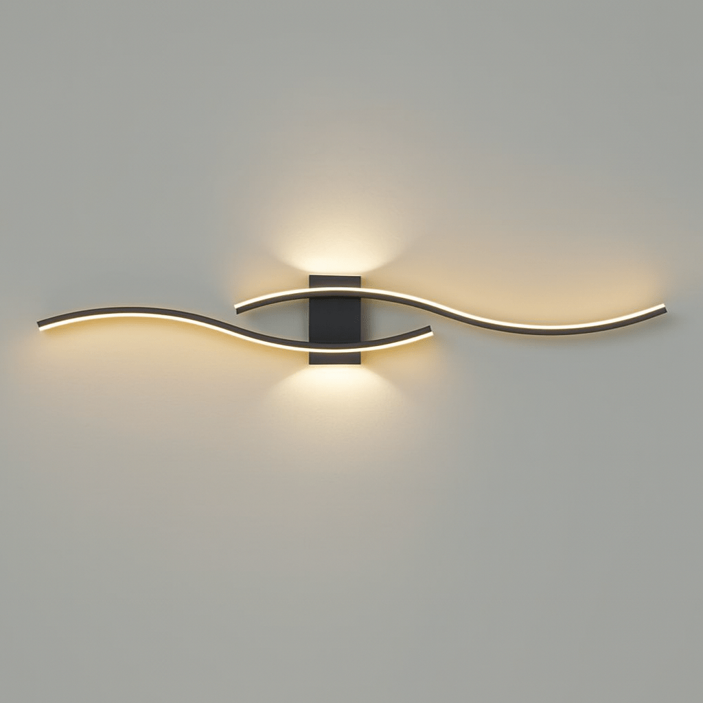 Verthara Premium Modern LED Wall Lamp with Remote Control – Adjustable Length and Color for Indoor Wall Lighting and Sconce Use Black 60cm / Warm White No RC