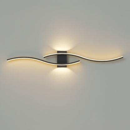 Verthara Premium Modern LED Wall Lamp with Remote Control – Adjustable Length and Color for Indoor Wall Lighting and Sconce Use Black 60cm / Warm White No RC