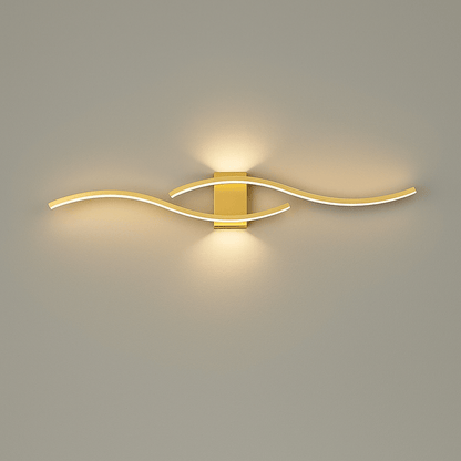 Verthara Premium Modern LED Wall Lamp with Remote Control – Adjustable Length and Color for Indoor Wall Lighting and Sconce Use Gold 80cm / Warm White No RC