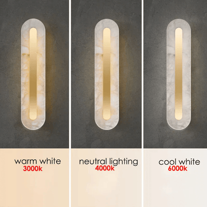 Verthara Premium Modern LED Wall Light With Wall Mount – Copper And Marble Finish - Minimalist Design - Indoor Use - Stylish Bedside Sconce