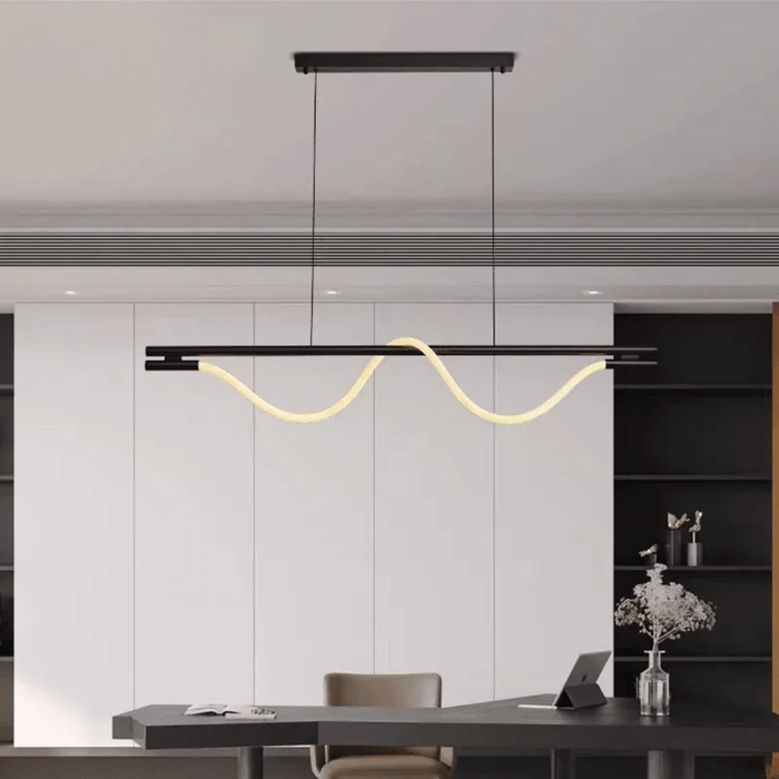 Verthara Premium Modern Minimalist Pendant Light – Ceiling Mount – Stainless Steel - Optical Silicone - Ideal For Kitchen Island - Contemporary Design