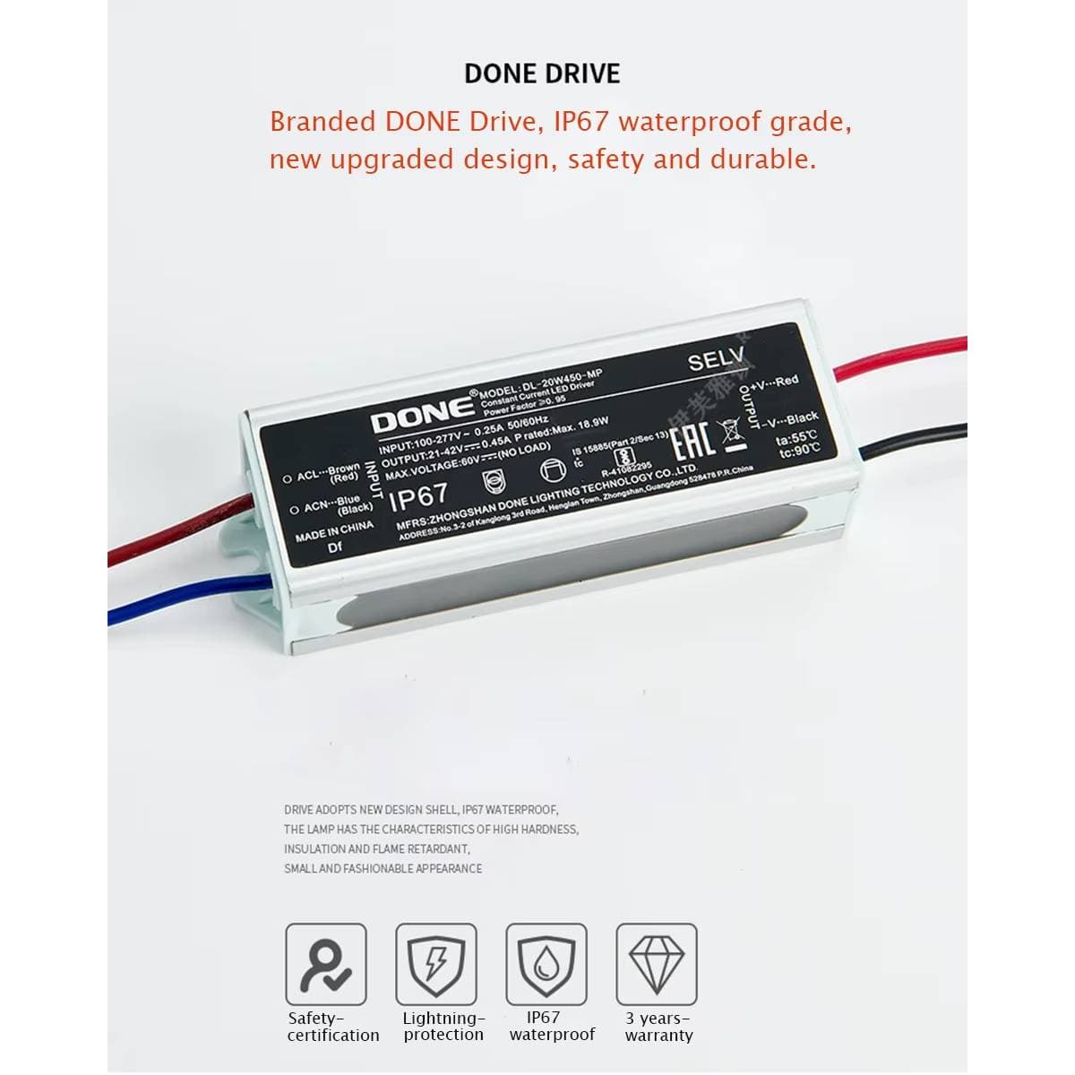 Verthara Premium Modern Outdoor Wall Lamp – IP67 Waterproof Aluminum Sconce Light for Garden and Porch – Exterior Wall Lights in Black and White