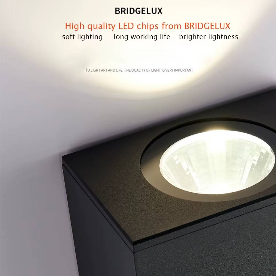 Verthara Premium Modern Outdoor Wall Lamp – IP67 Waterproof Aluminum Sconce Light for Garden and Porch – Exterior Wall Lights in Black and White