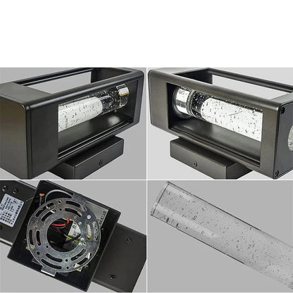 Verthara Premium Modern Outdoor Wall Lamp with Crystal Bubble Glass – 11W LED, IP65 Waterproof Exterior Wall Light for Garden and Entryway